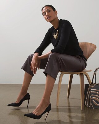 Faux Leather Crops