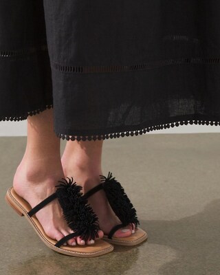 Black Suede Slide Sandal