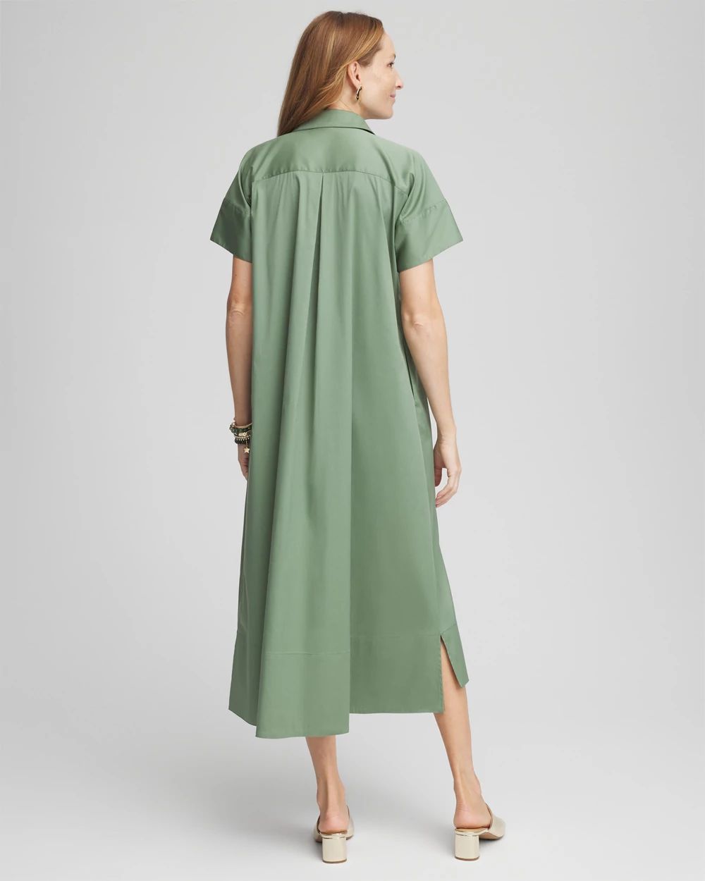 Popover Hi-low Midi Shirtdress click to view larger image.