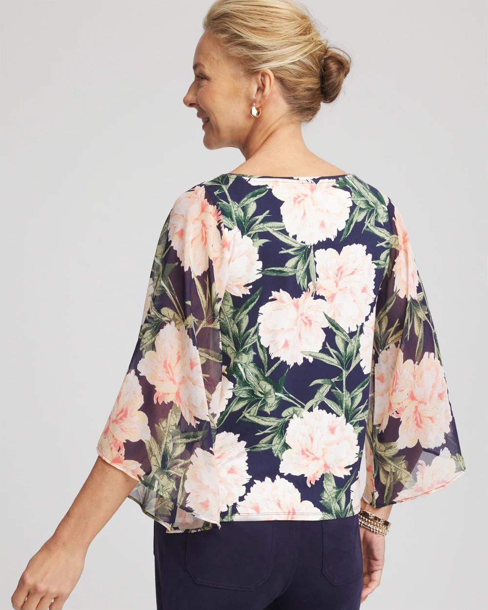 Georgette Angel-Sleeved Top