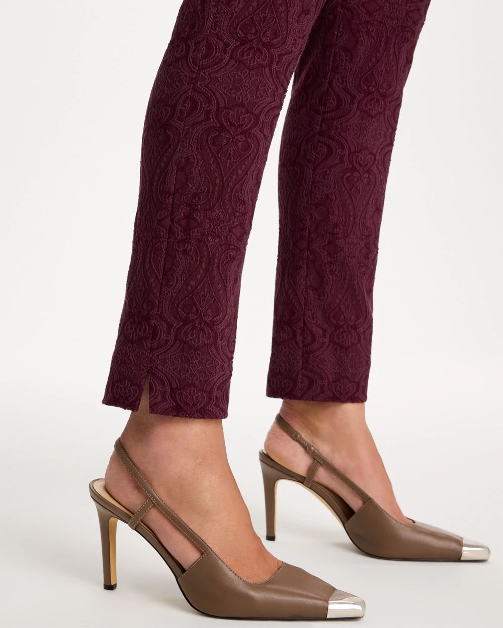 Brigitte™ Slim Ankle Jacquard Pants click to view larger image.