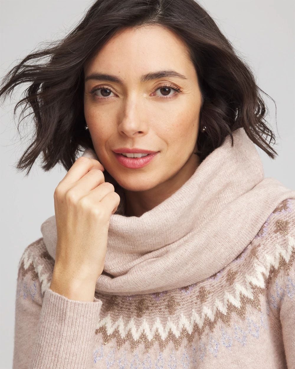 Fair Isle Reversible Snood click to view larger image.