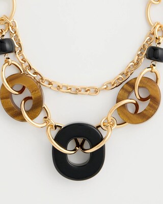 Artisanal Double-Strand Link Necklace click to view larger image.
