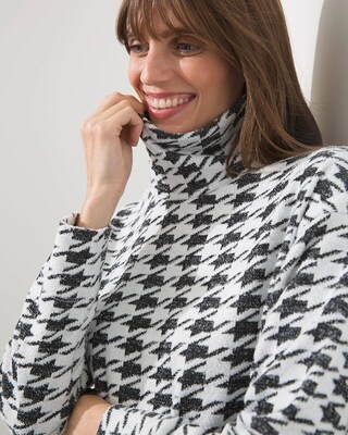 Jacquard Houndstooth Tunic