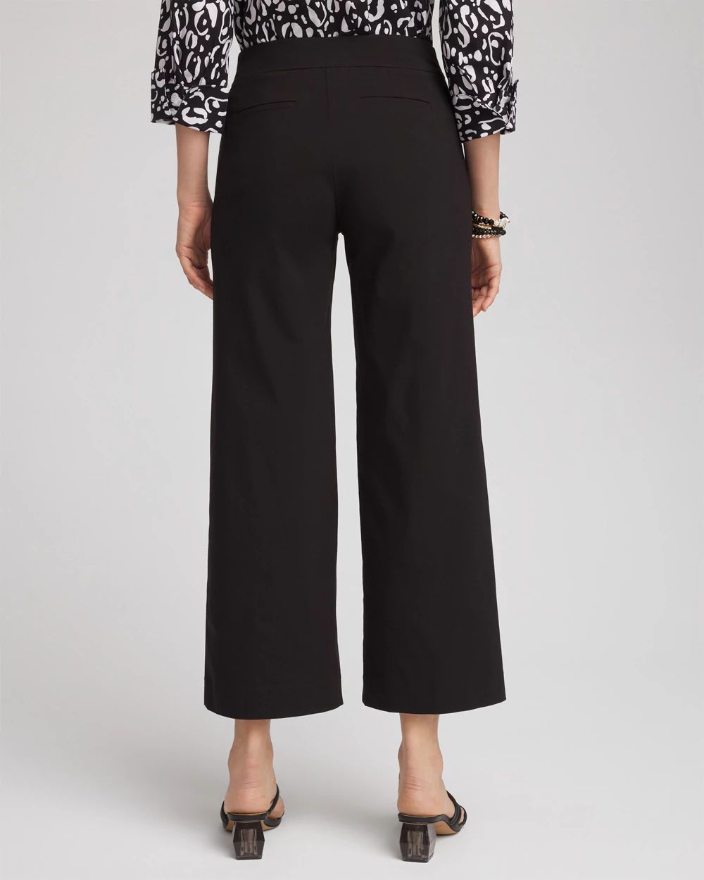 Petite Brigitte Wide Leg Cropped Pants click to view larger image.