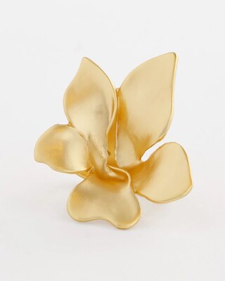 Golden Flower Scarf Ring click to view larger image.