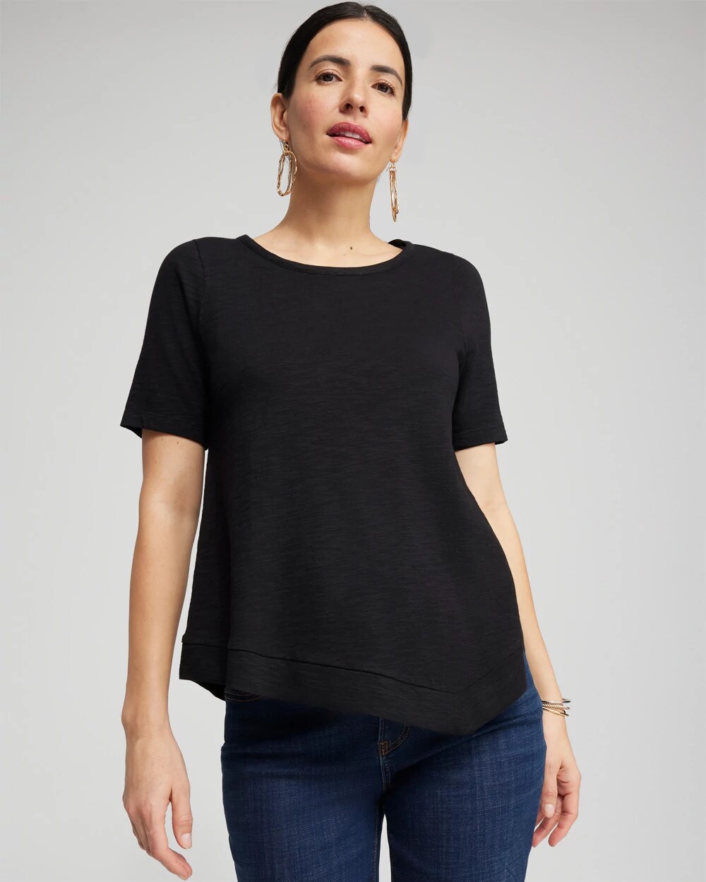 Asymmetrical Elbow Sleeve Tee | Chico's