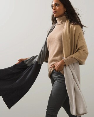 Cashmere-Wool Blend Travel Wrap