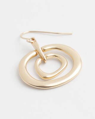Eccentric Gold Tone Drop Earrings