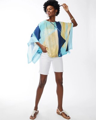 Aqua Square Poncho