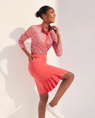 Zenergy UPF Woven Placket Dot Polo
