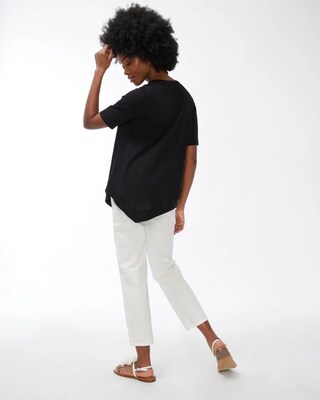 Asymmetrical Hem Slub Tee