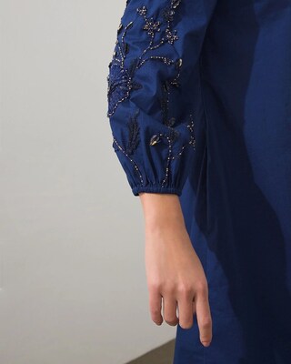Applique Sleeve Short Dress