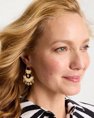 Hammered Chandelier Earrings click to view larger image.