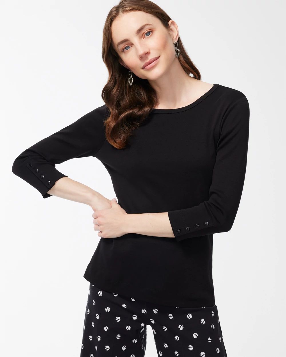 Pima 3/4 Sleeve Everyday Tee