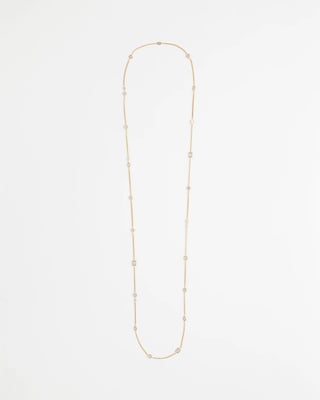 Fine Crystal Long Chain Necklace
