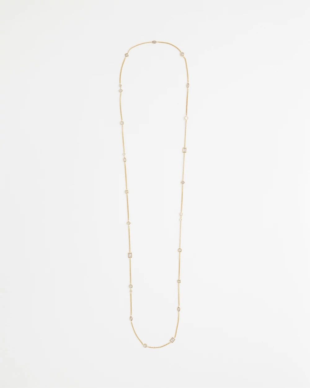 Fine Crystal Long Chain Necklace