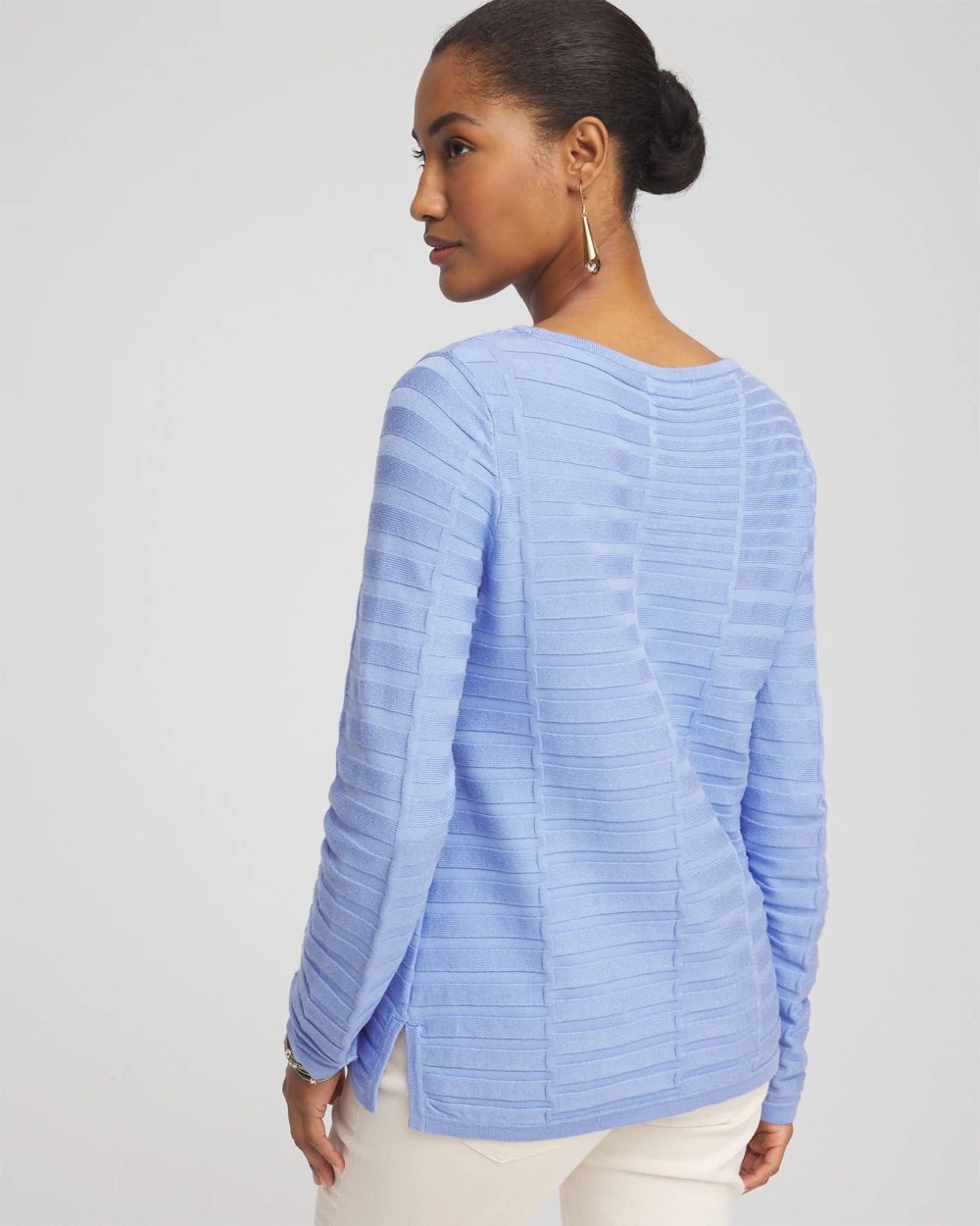 Boat Neck Pullover Sweater click to view larger image.