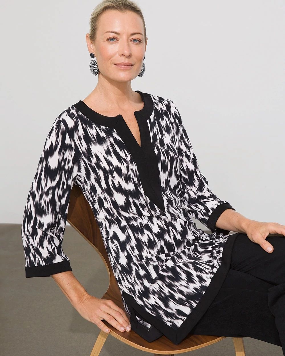 Travelers Classic Ikat Print Tunic
