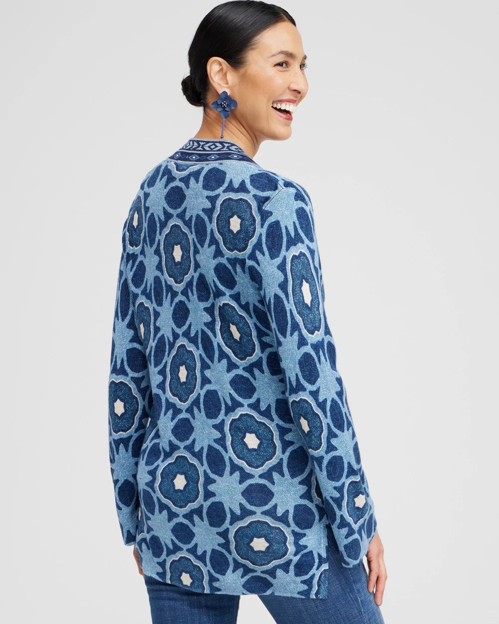 Spun Rayon Double Knit Cardigan