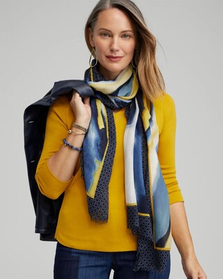Abstract Watercolor Oblong Scarf