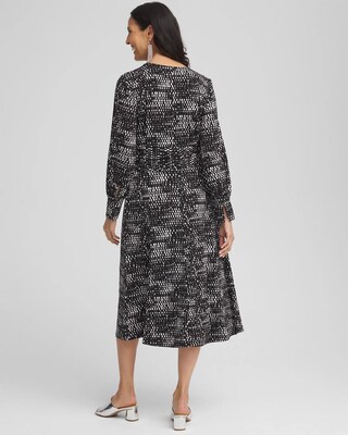 Long Sleeve Surplice Midi Dress click to view larger image.
