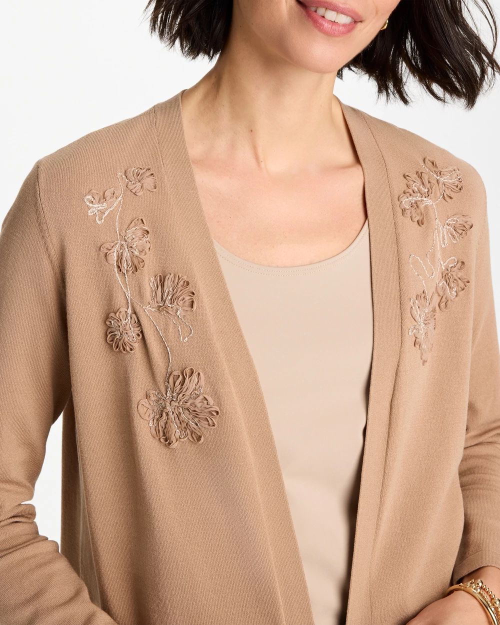 Floral Embroidered Cardigan