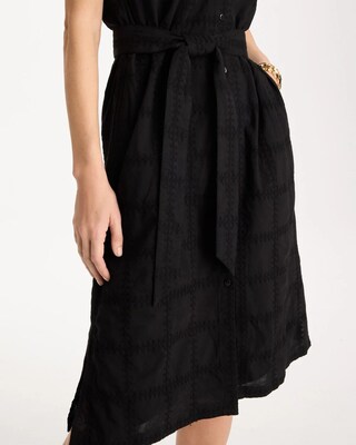 Embroidered Cotton Shirtdress click to view larger image.