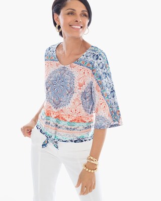 Tie-Front Tribal Crochet Top
