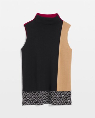 Travelers™ Colorblock Mockneck Sweater Tank click to view larger image.