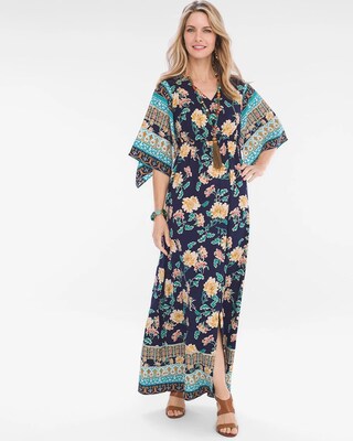 Floral Kimono Maxi Dress