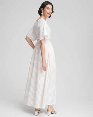 Petite Metallic Striped Maxi Dress click to view larger image.