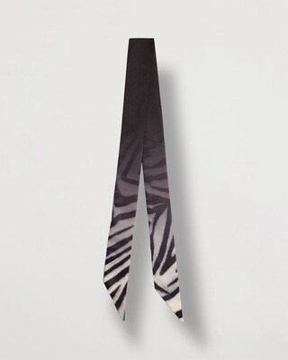 Ombre Zebra Animal Print Skinny Scarf click to view larger image.