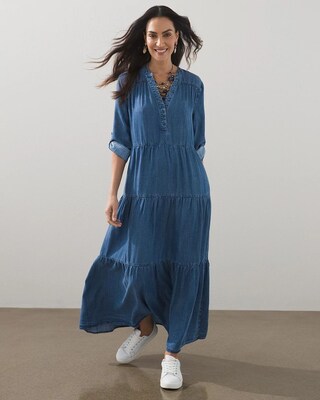 Tencel Tiered Maxi Dress