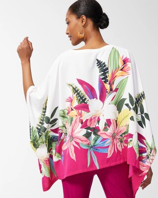 Botanical Print Poncho