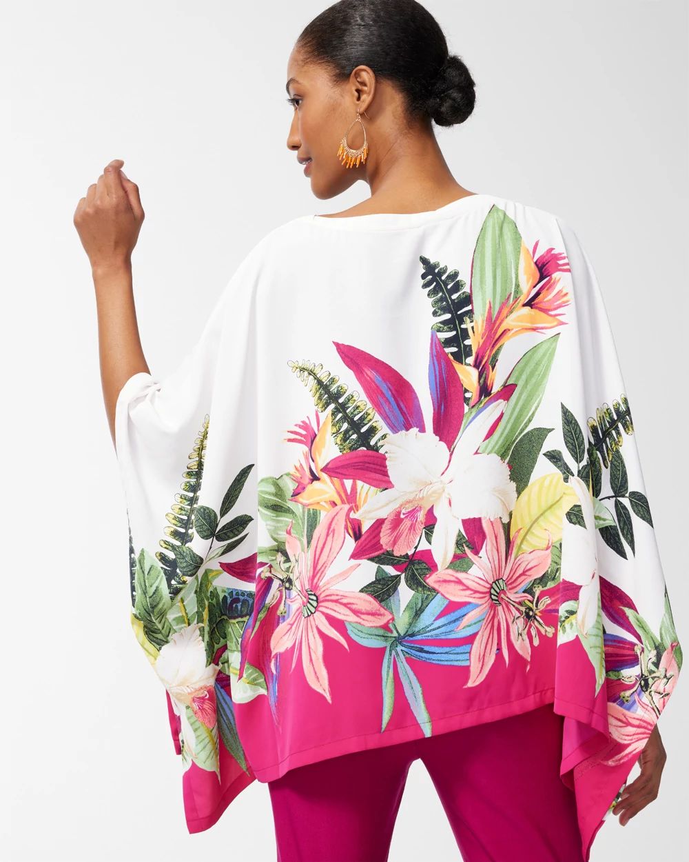 Botanical Print Poncho