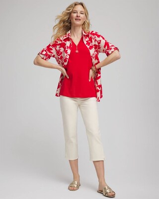 Sleeveless V-Neck Button Tank click to view larger image.