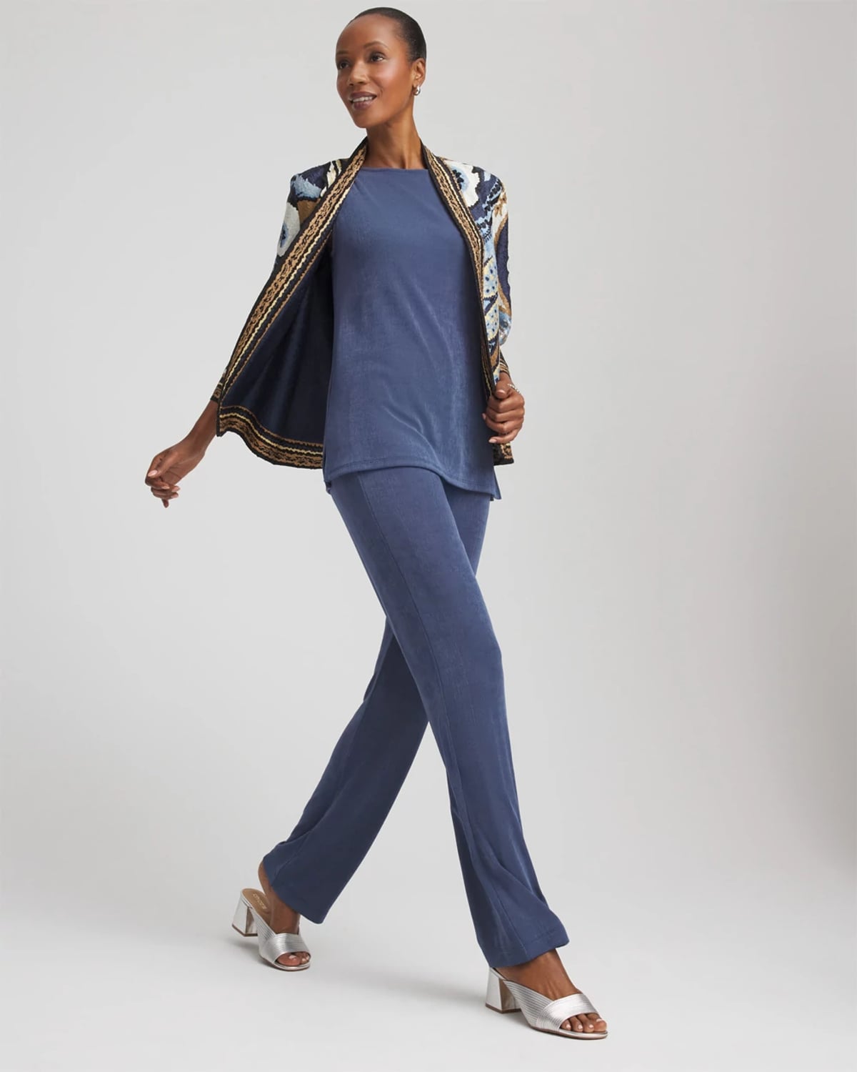 Chico's Petite Travelers Pants In Canyon Blue