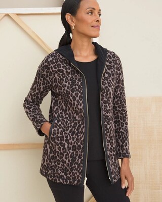 Zenergy Cozy Animal-Print Fleece Jacket