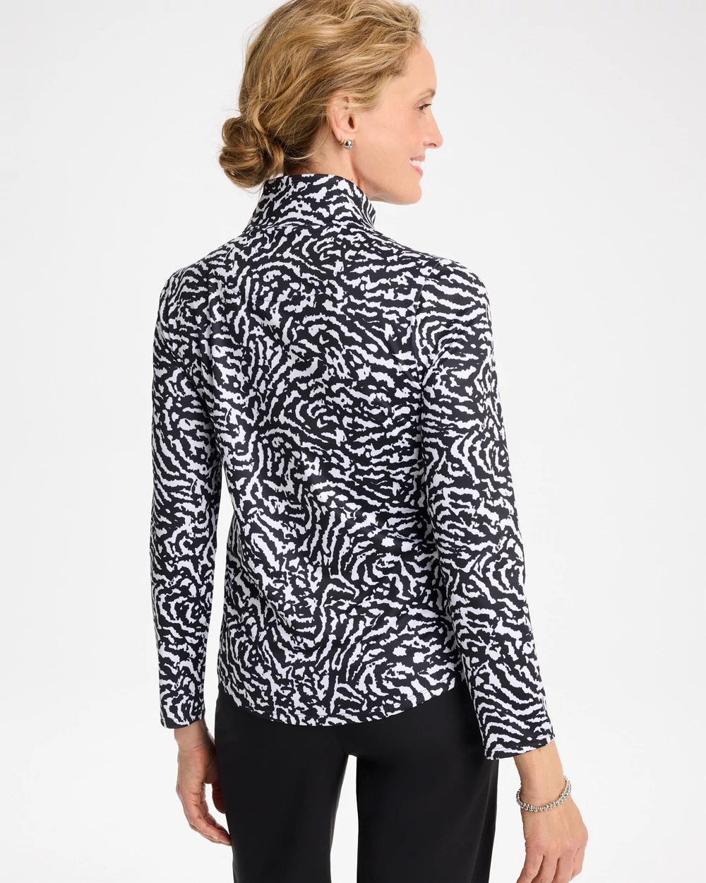 Zenergy® UPF Printed Half-Zip Polo