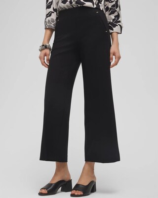 Juliet Ponte Wide Leg Cropped Pants