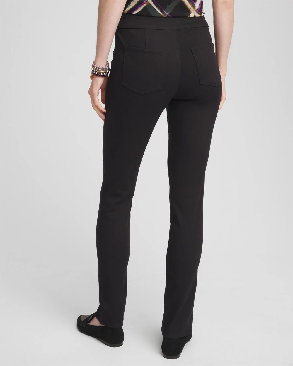 Front Slit Pull-On Ankle Jeggings