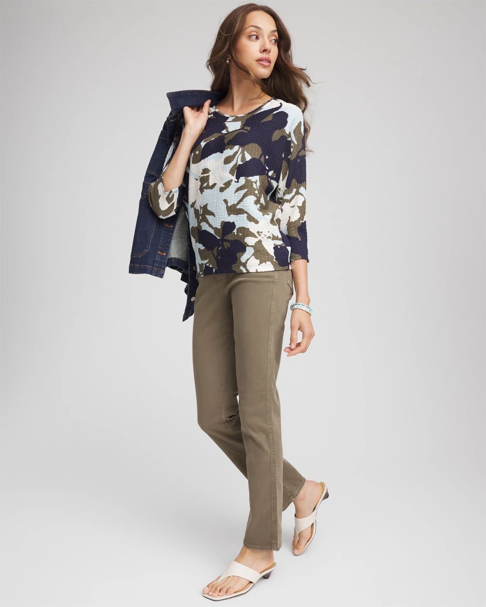 Floral Wedge Top