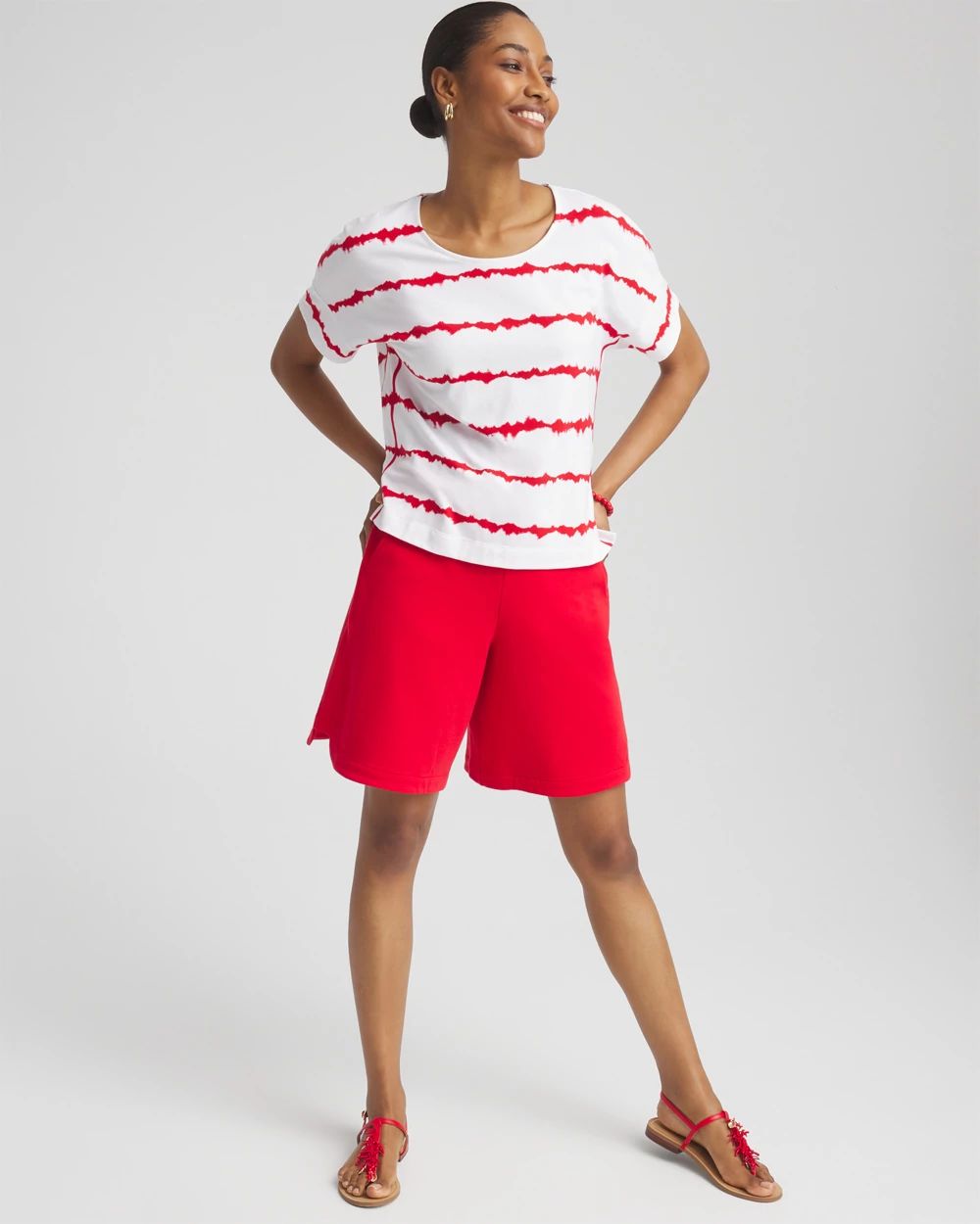 Zenergy® UPF Knit Striped Dolman Top