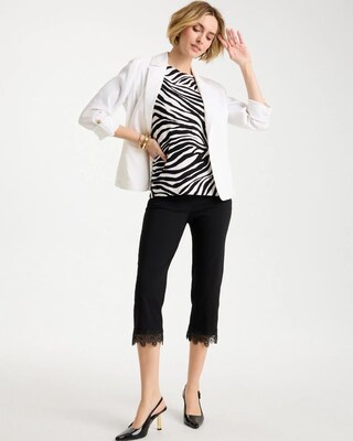 Brigitte™ Slim Applique Hem Capri Pant click to view larger image.