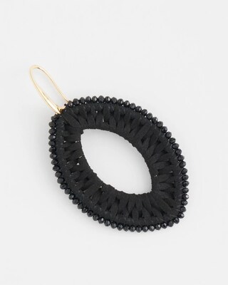 No Droop® Black Faux Suede Earrings click to view larger image.