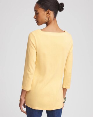 Pima Cotton Square-Neck Tunic click to view larger image.