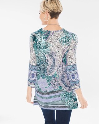 Villa Paisley V-Neck Top