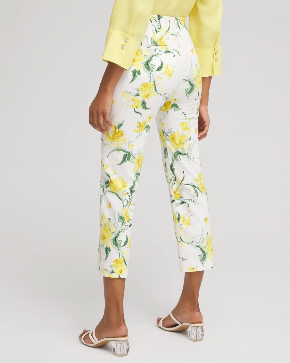 Juliet Floral Straight Cropped Pants