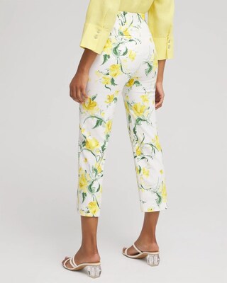 Juliet Floral Straight Cropped Pants